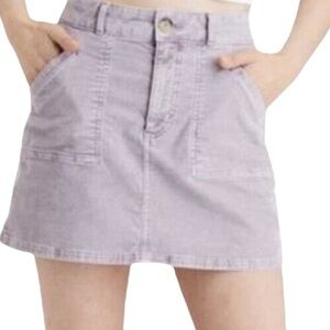 American Eagle Outfitters Light Pink Thin Wale Corduroy Jean Style Skirt Sz 2